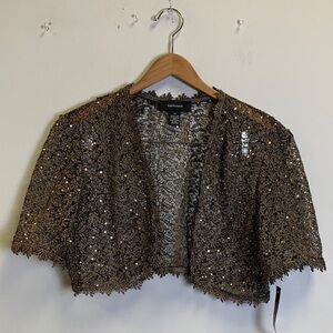 R&M Richards Metallic Lace Bolero